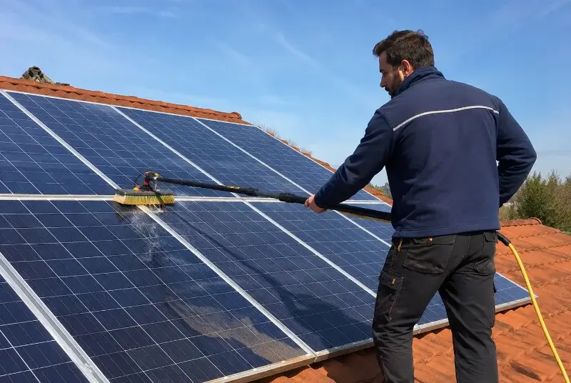 Nettoyage et entretien de panneaux solaires à Genouillé